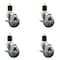 Service Caster 3.5'' Gray Poly Swivel 1-7/8'' Expanding Stem Caster Set with Brake, 4PK SCC-EX20S3514-PPUB-TLB-178-4 - alternate 1